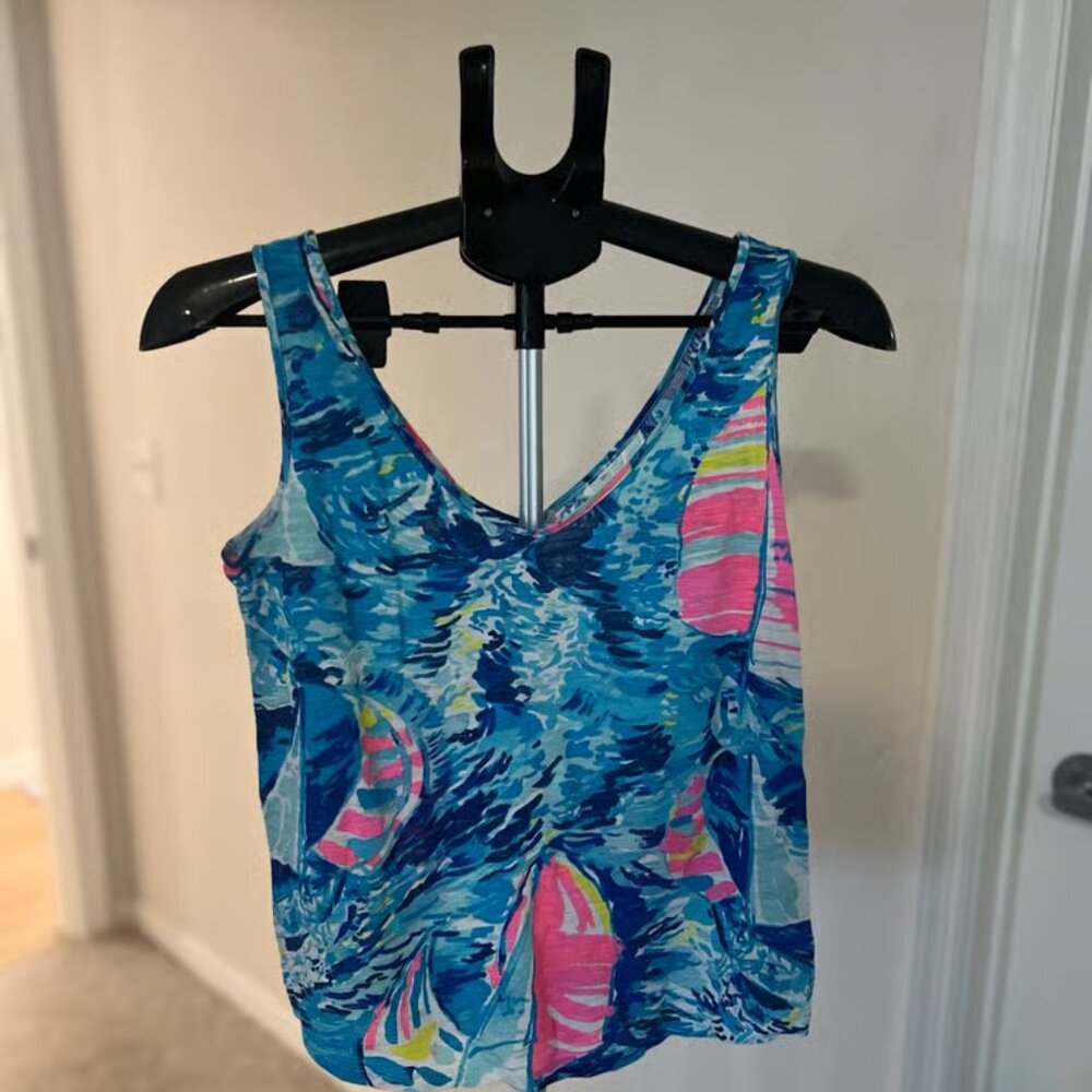 Lilly Pulitzer Sailboat Tank Top! Size Small